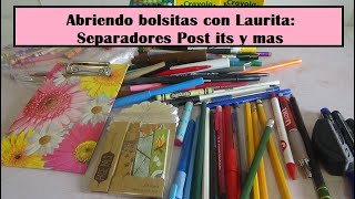 Abriendo bolsitas con Laurita: Separadores Post its  y mas