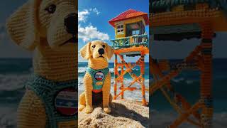 Cute Crochet Golden Retriever Life Guard Gets The Pika Effect Treatment!