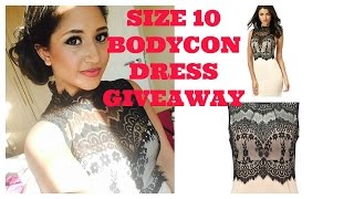 GIVEAWAY!!! MICHELLE KEEGAN LIPSY LACE BODYCON DRESS GIVEAWAY!! SIZE 10!!