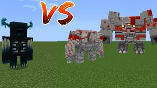 Warden Vs Redstone Golem and Redstone Monstrosity