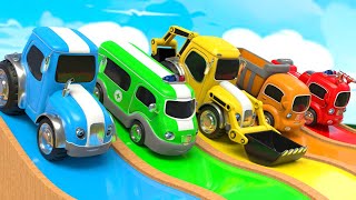 Bingo Song - Playing Egg Cartoon - Learn Color for kids with Street Vehicles - Kooxa Toys