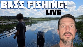 Bass Fishing Carr Lake live! #fish #Fishing #bass