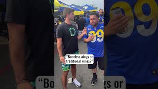 Asking NFL Fans The Most Important Question... #sports #nfl #wings #larams