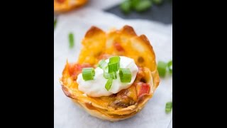 Taco Wonton Cups