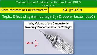 TDEP || Lecture-4 Effect of transmission voltage & power factor on efficiency and % voltage drop