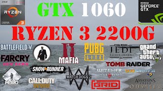 Ryzen 3 2200G + GTX 1060 6Gb Test in 20 Games