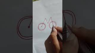 How to draw bird 🦜 with letters............ K #draw #bicycle  #shorts #reels #vairal #trending #love