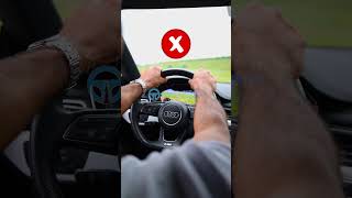 The correct way to hold the car steering wheel .... الطريقة الصحيحة لمسك مقود السيارة #shorts #cars