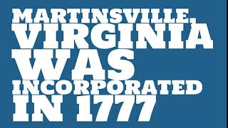 When was Martinsville, Virginia founded?