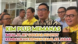 TAK MAU AMBIL RESIKO MELAWAN ANIES - GOKLAR NGOTOT RIDWAN KAMIL DIKEMBALIKAN KE JAWA BARAT