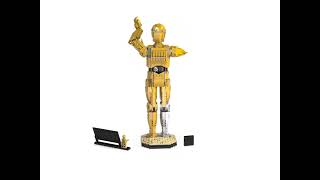 LEGO Star Wars 75398 : C-3PO Figurine de droïde à construire