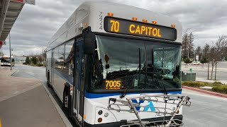 Santa Clara VTA 2017 Gillig Low Floor Plus HEV 7424 on route 70