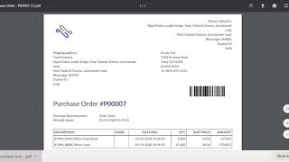 Print barcode in all odoo report i.e Sales, Invoice, Purchase and Inventory reports