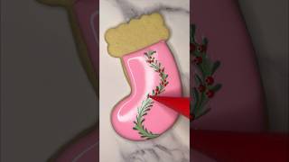 Christmas stocking cookies #royalicing #christmascookies #sugarcookies￼