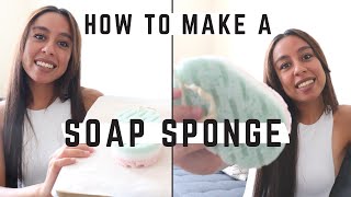 How to make a SOAP SPONGE\\ USING ONLY 3 INGREDIENTS!