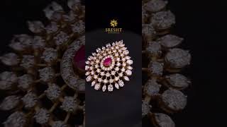 Classy pendant with fancy diamonds  For futher  details contact us on reach on WhatsApp 9100 565 999