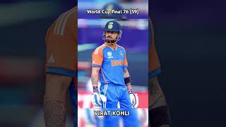 virat kohli 76 runs in World Cup final match #shortsfeed #cricket #indiancaptain #winners