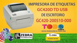 Impresora de etiquetas ZEBRA GC420D TD 203Dpis 4Pgd USB SERIE,CENT