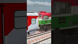 India Fastest Rajdhani Express Crossing Railroad Tracks #railroadcrossing #shorts #indianrailways