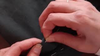 6 - خياطة عطفة السروال بطريقة سهلة .Sewn trousers flex easily.