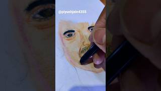 Drawing of Face with oil pastel #shorts #art #viral #youtubeshorts