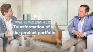 What is the progress on transforming the product portfolio to more sustainability?