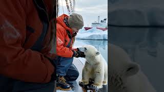 🐻‍❄️ Tiny Polar Bear's Heartwarming Rescue! 😍 #PolarBearRescue #WildlifeConservation #ArcticAnimals