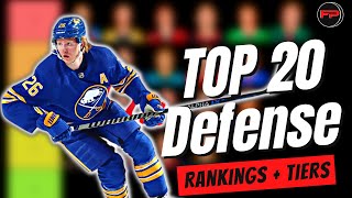 Top 20 Defense Rankings & Tiers | Fantasy Hockey 2023/24