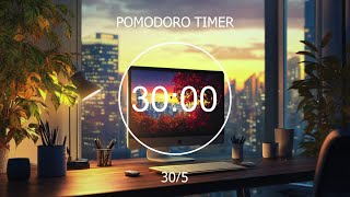 30/5 Pomodoro Timer 🍂 Autumn Lofi Deep Focus Study/Work Concentration [chill lo-fi hip hop beats]