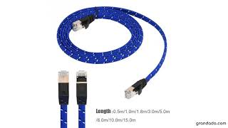 0.5 m/1 m/1.8 m/5 m/8 m/10 m/15 m CAT7 RJ45 Patch Afgeschermde Lan Netwerk Kabel Platte Ethernet Cor