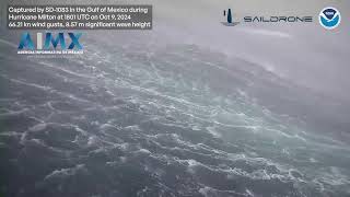 Olas impresionantes registradas en el Huracán Milton por el NOAA