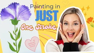 Let's CREATE a stunning One Stroke Painting | Acrylic Painting | one stroke painting for beginners