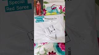 Karwachauth Special Red Saree #unboxing #unboxingvideo #shorts #ytshorts #viralvideo #amazon #saree