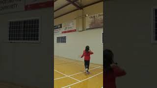 #shorts 10yrs Mei Linh vs Dad's amazing badminton drop shot.