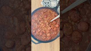 Baked Beans with Sausage #recipe