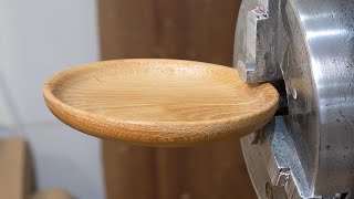 Wood Turning Masterpiece: Crafting a Beautiful Minimal Plate with Beech Wood