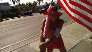 Crazy Key West Flag Guy