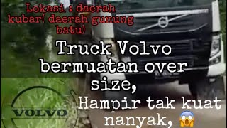 Sensasi berada di atas truck gandengan bermuatan over siza,..