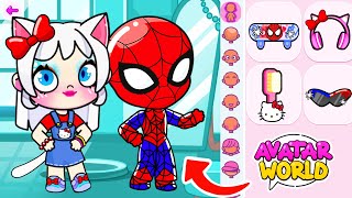 HELLO KITTY AND SPIDER-MAN GOT MARRIED AT BIRTH!🐱❤️🕷 Love Story in Avatar World