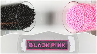 BLACKPINK Slime Coloring with Makeup Glitter Foam balls & 3D Printing Most Satisfying ASMR