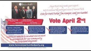 Hanover Park United Party Candidates | JON KUNKEL,JAMES KEMPER HERB PORTER