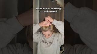 Why does it hurt so bad? 🥲 #ponytail #highponytail #hair #hairstyle #pain