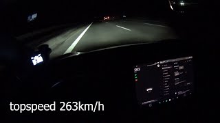 2021 Tesla Model 3 Performance - 0-263km/h | Autobahn | Zeiten messen | POV