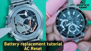 How to replace the battery on Casio Edifice  EFV-570D watch