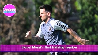 Lionel Messi's first training  INTER MIAMI by @305shock