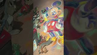 Disney Animation Chalk Art