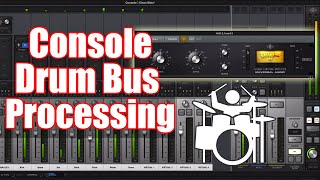 Using UAD Apollo Console to build a Drum Sub Mix Group with Buss Processing