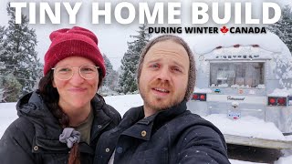 Building a Tiny Home with Zero Experience IN WINTER! Can we handle this?