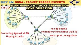 CCNA DAY 14: VLAN Hoping Attacks Prevention | Switchport Nonegotiate, Disable CDP |FREE CCNA 200-301