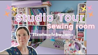 Studio Tour | Sewing room |  Craft room | Handmade hair accessories business